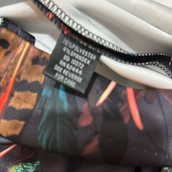 Nicole Miller Atelier Feather Print Pencil Skirt Size 2